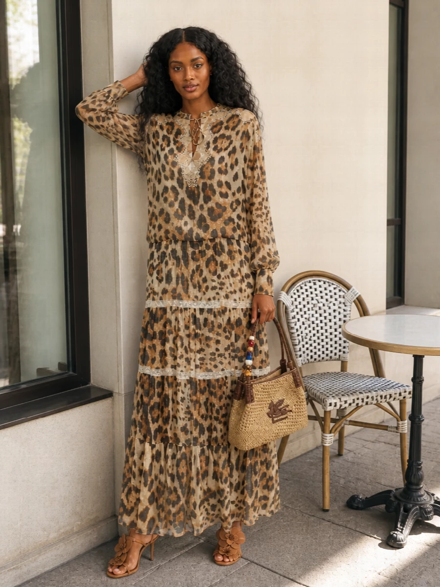 Ermanno firenze leopard maxi tan sandals raffia bag