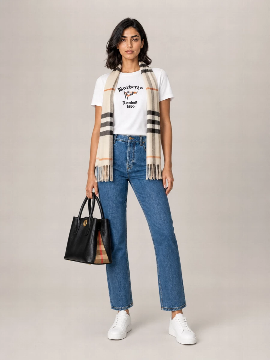 Burberry Cotton Logo-Embroidered T-Shirt