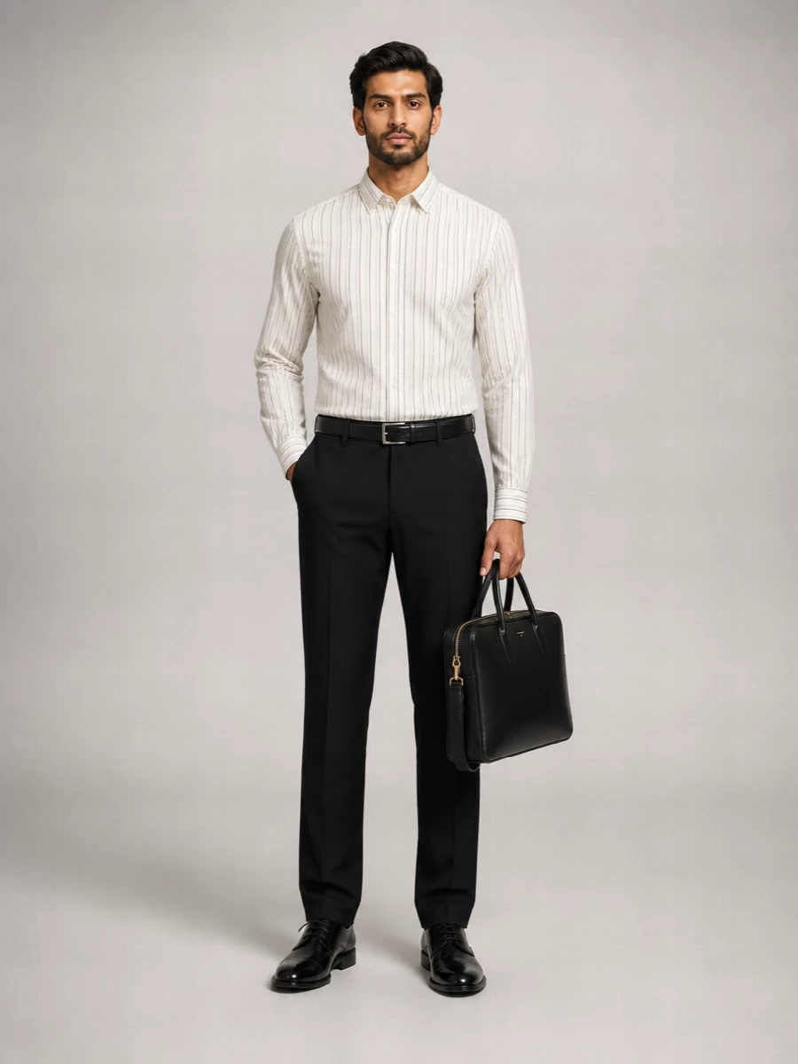 Saint Laurent Embroidered Cotton Shirt