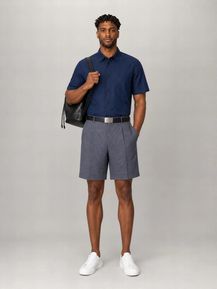Givenchy Checked Double Pleat Bermuda Shorts