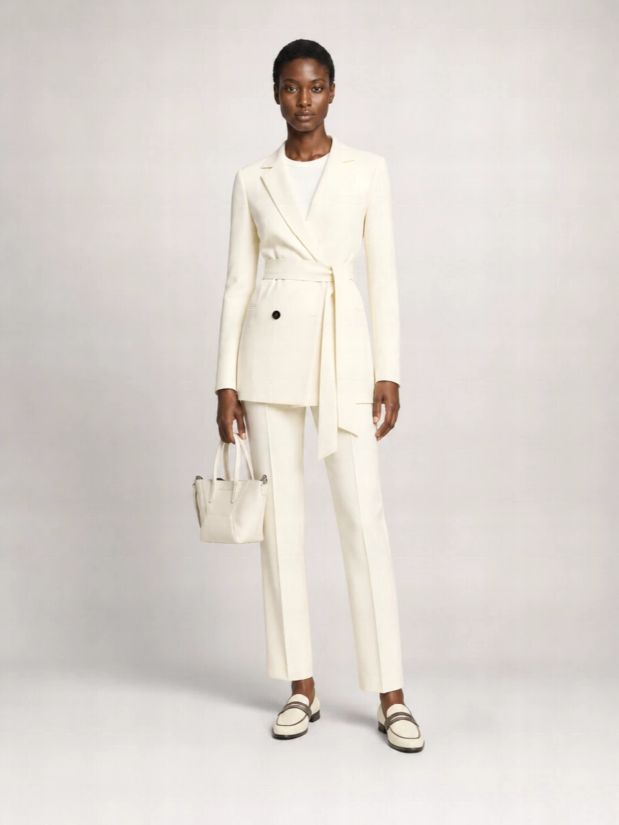 Kiton Viscose Straight-Leg Trousers