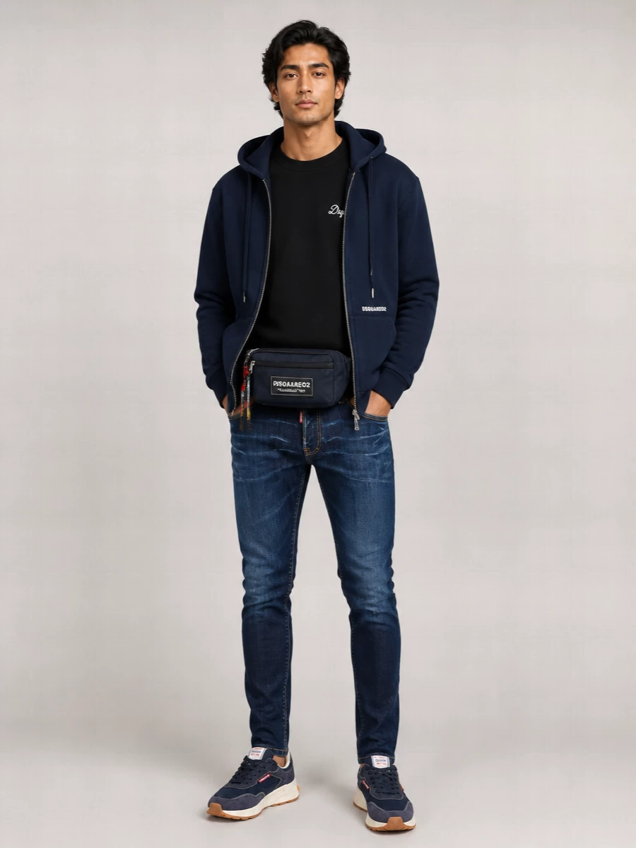 Dsquared2 Cotton Hooded Zip Jacket
