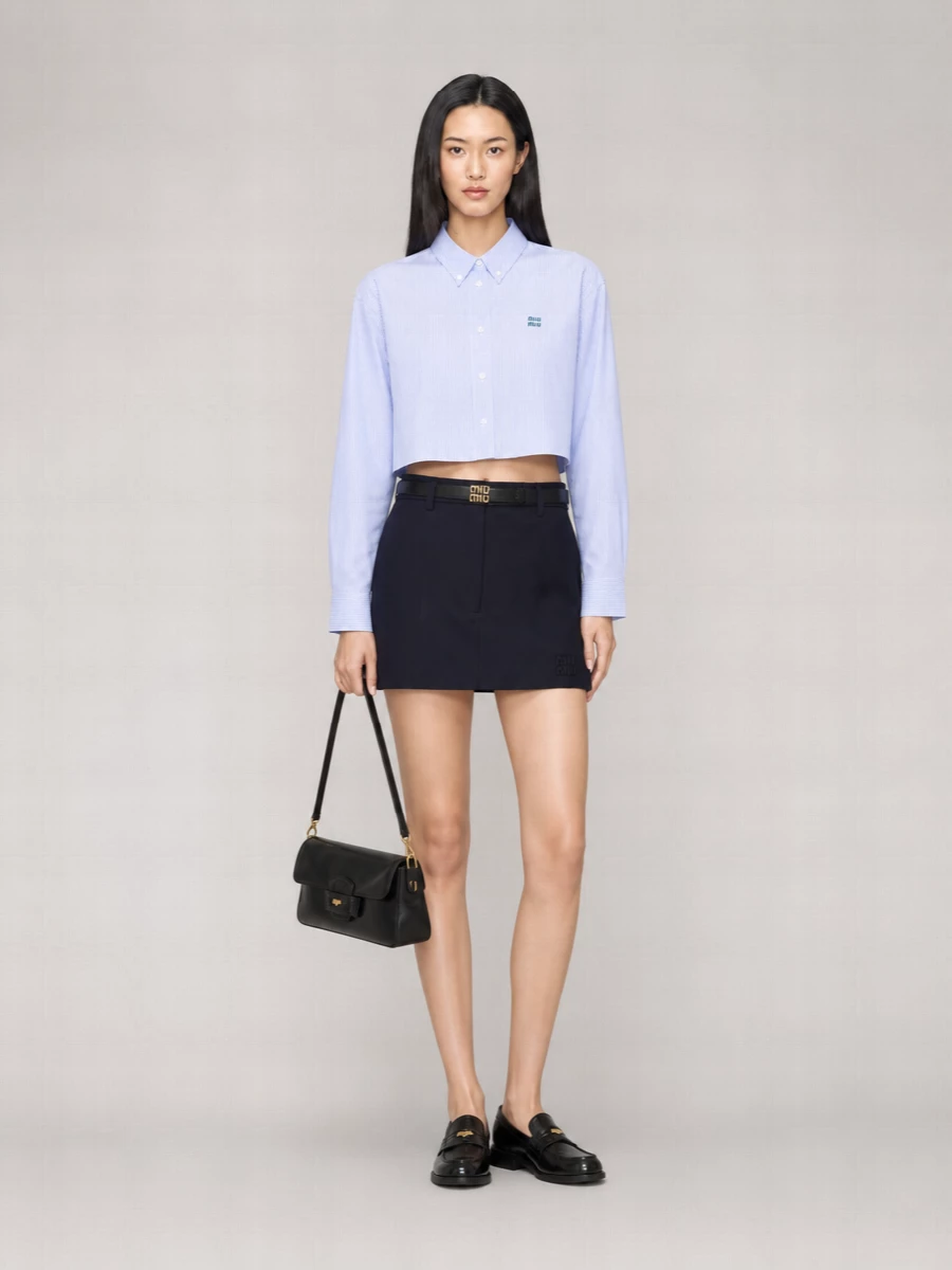 Miu Miu Stretch Jersey Mini Skirt