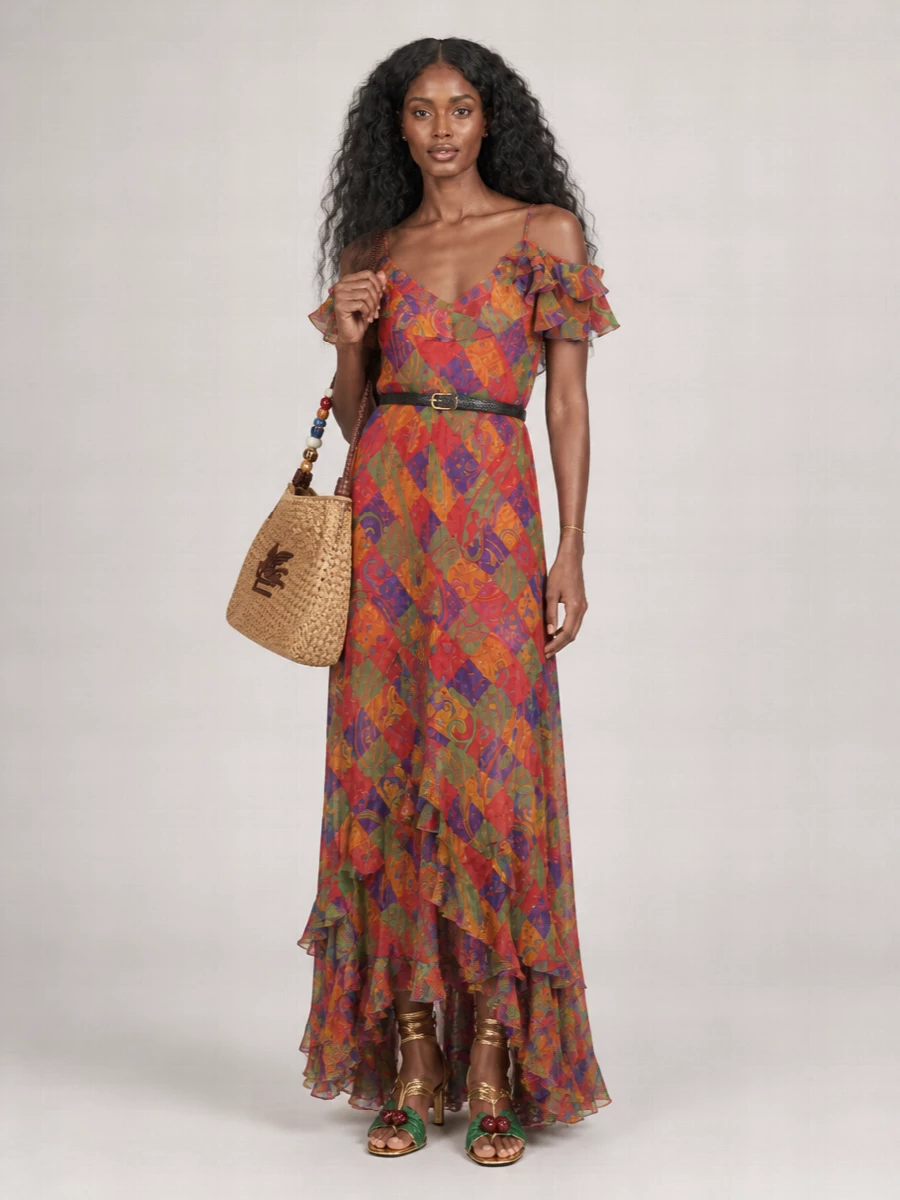 Etro Small Raffia Beach Bag