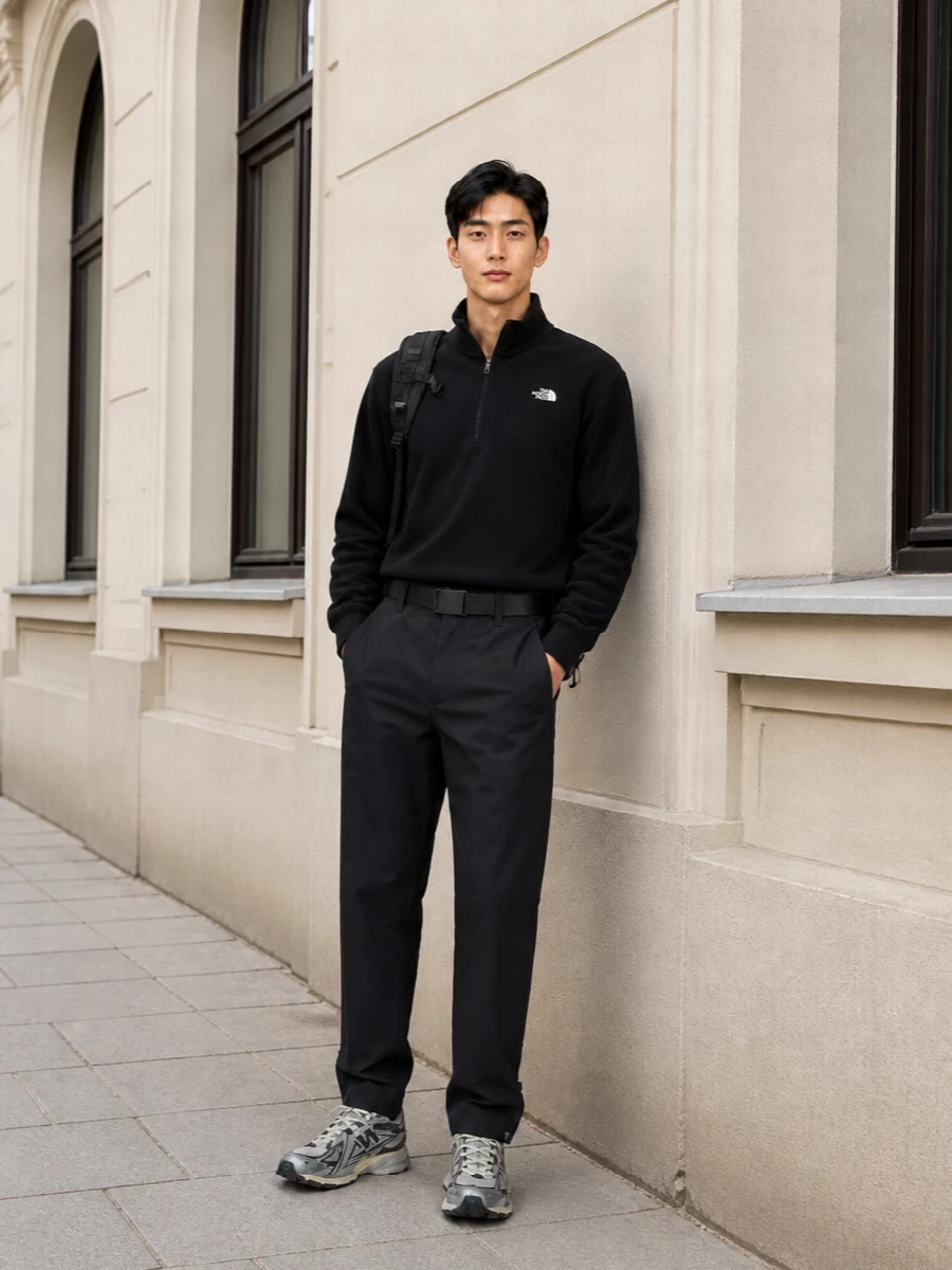 North face track pants quarter zip new balance