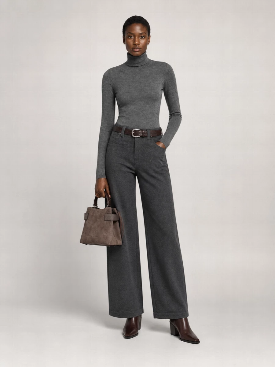 Brunello Cucinelli High-Rise Wide-Leg Trousers