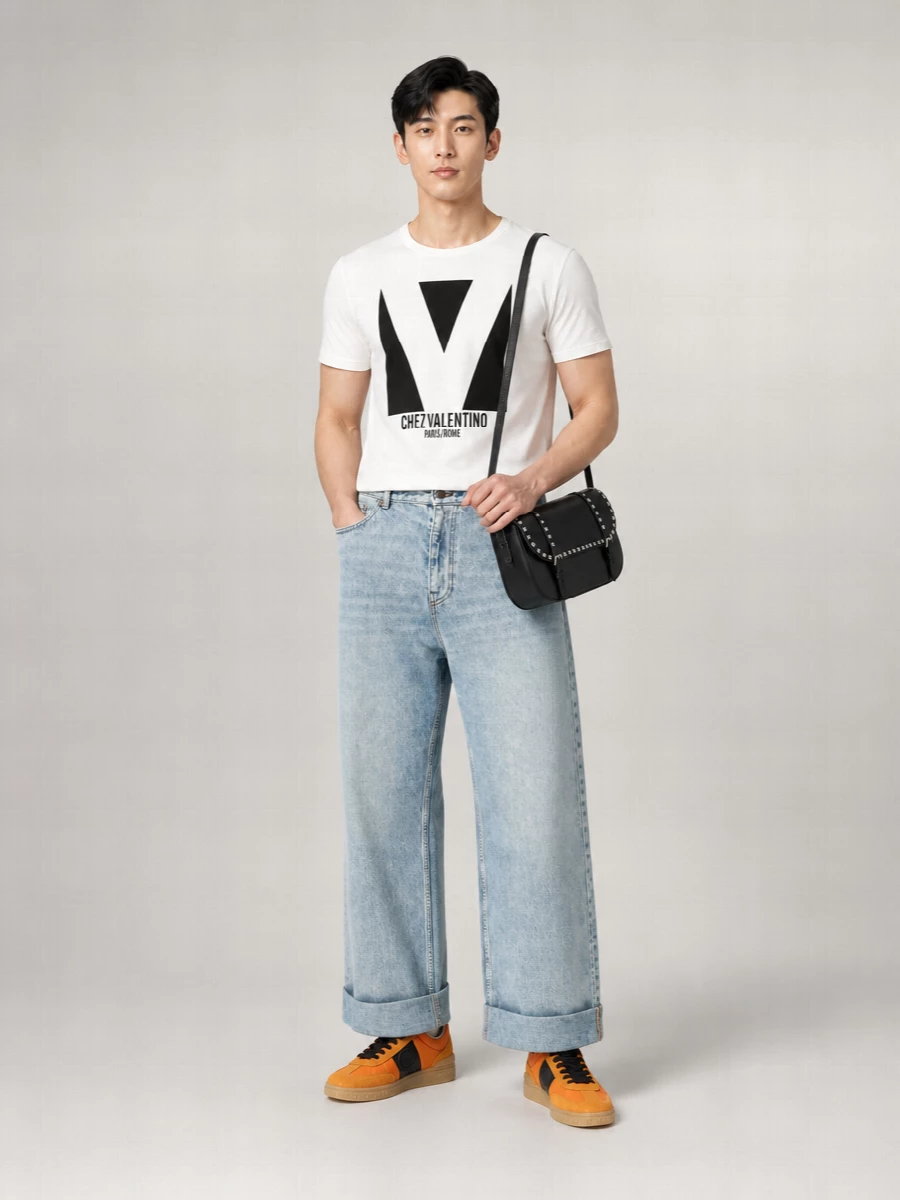 Valentino Garavani Calf Leather Shoulder Bag
