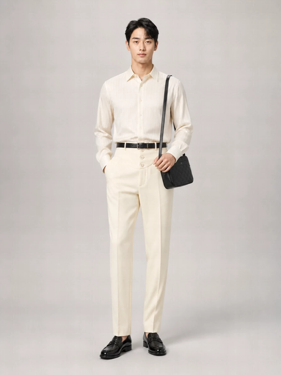 Saint Laurent Tapered Satin Trousers