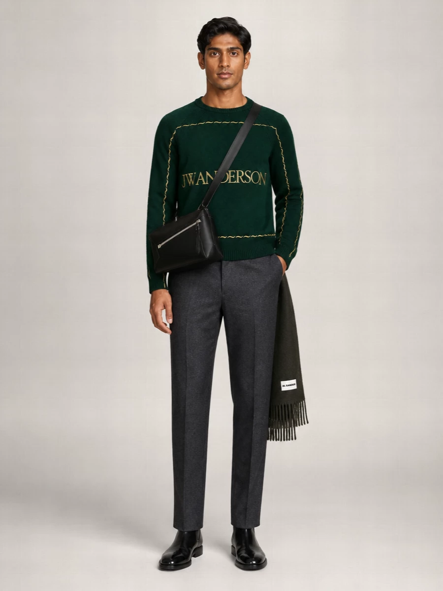 JW Anderson wool logo-embroidered jumper