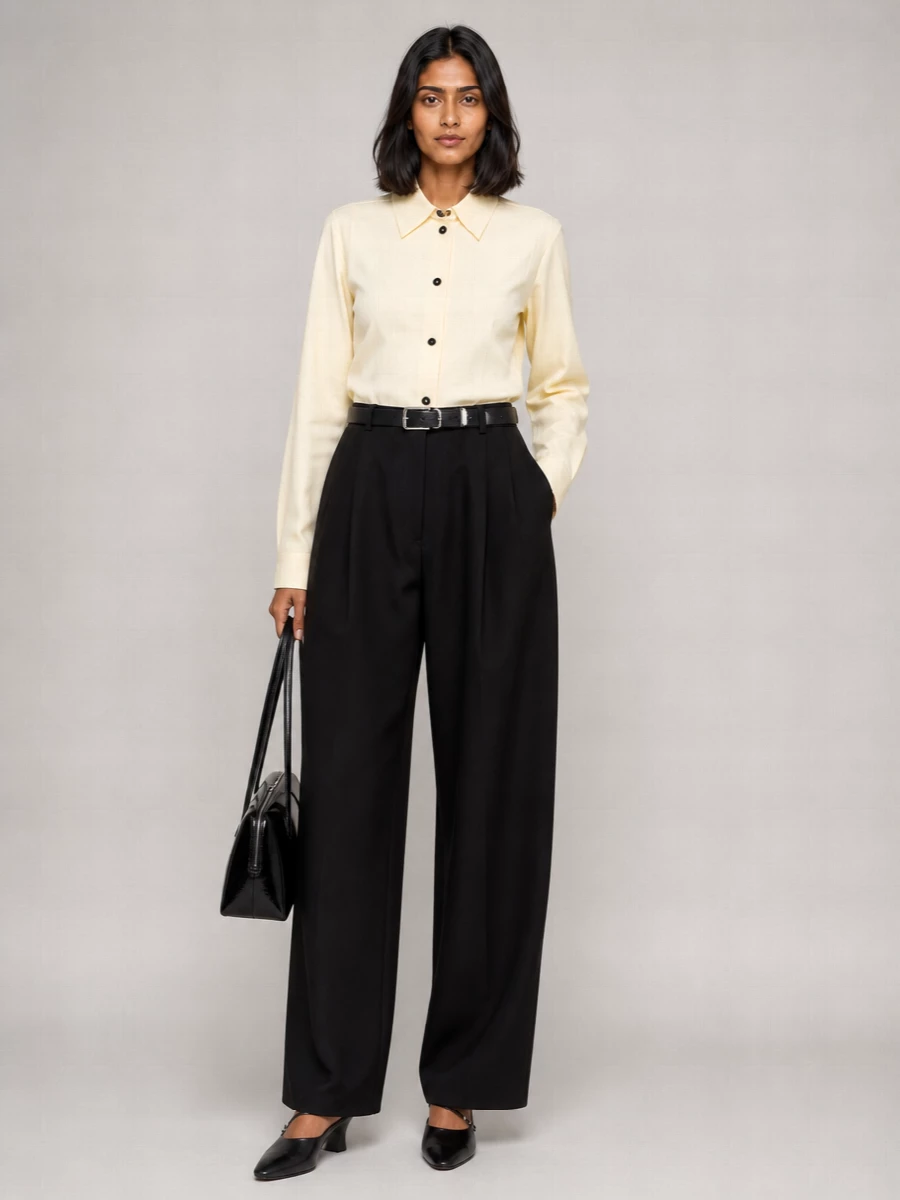 Jil Sander Wool Tailored Trousers