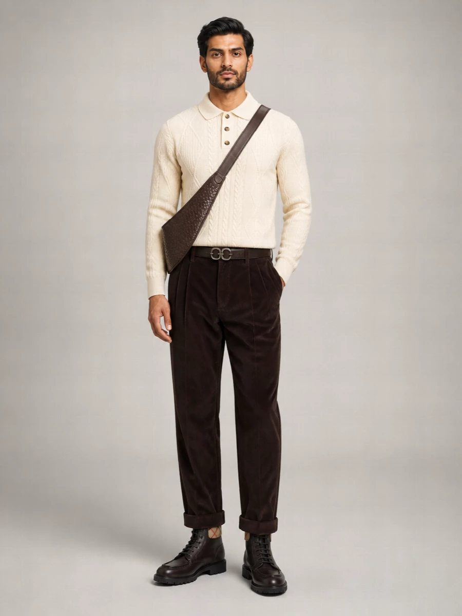 Burberry Corduroy Straight-Leg Trousers