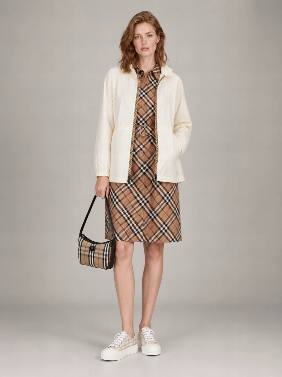 Burberry Nylon Relaxed-Fit Short Single-Breasted Coat