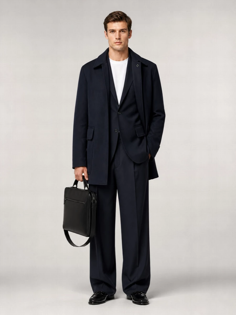 Lardini Cashmere Single-Breasted Coat