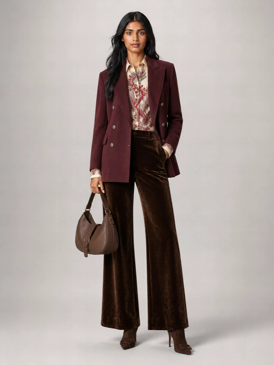 Etro Wool Cashmere Double-Breasted Blazer