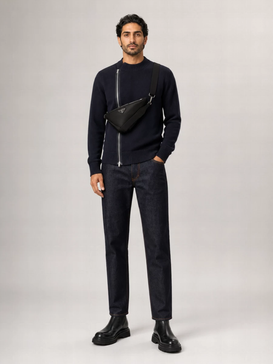 Sacai Cotton Relaxed-Fit Straight-Leg Trousers