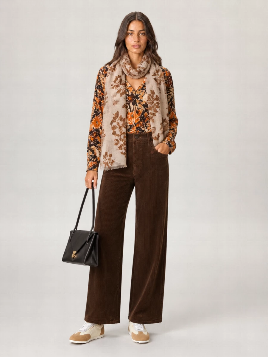 Uma Wang Floral Cotton Scarf