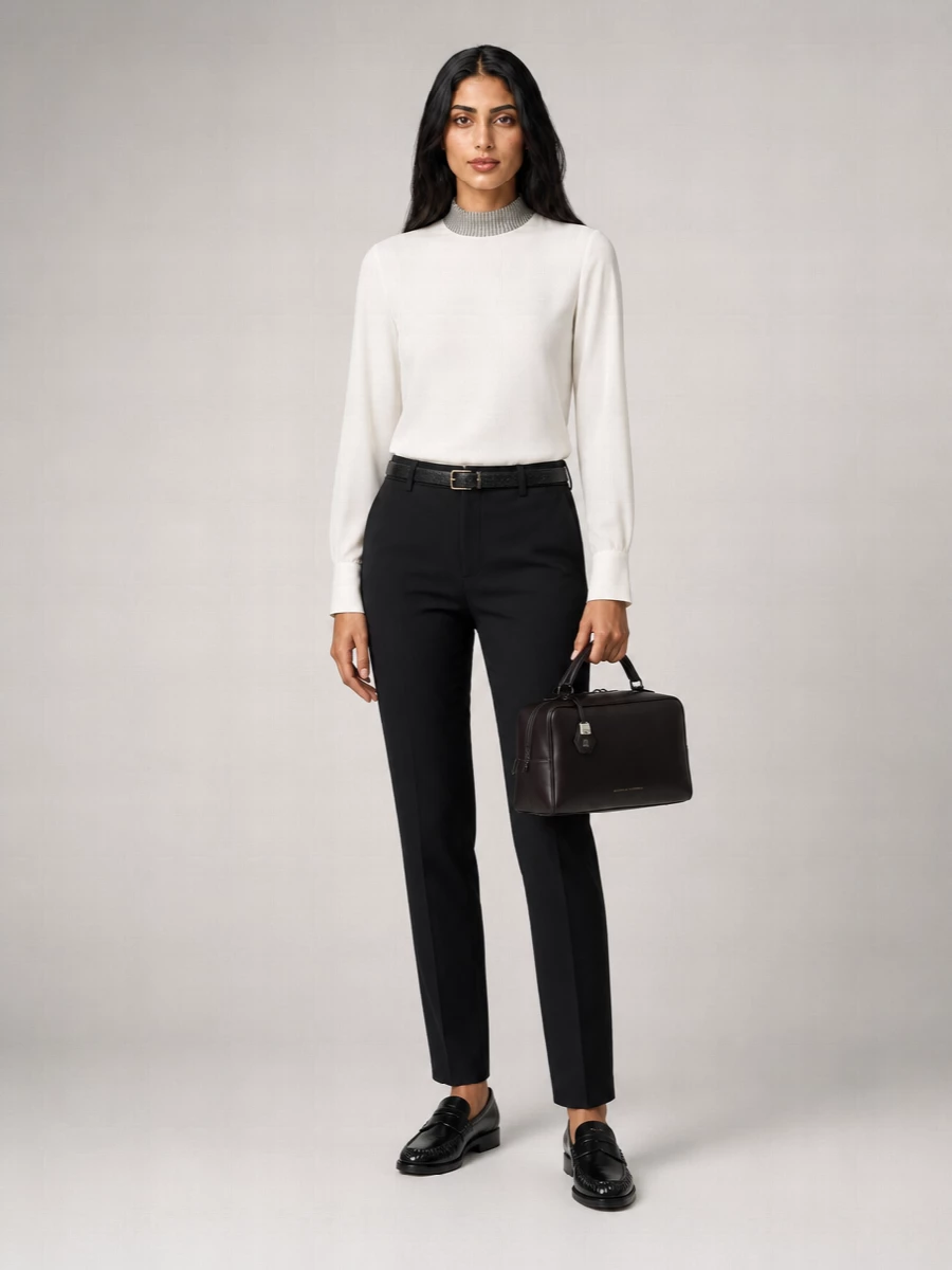 Brunello Cucinelli Silk Blend Tapered Trousers