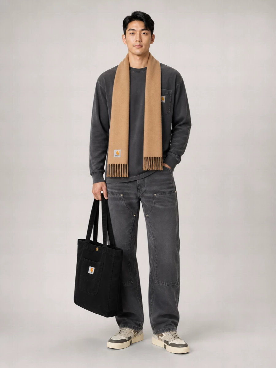 Carhartt Wip Organic Cotton Long-Sleeve Loose-Fit Crew-Neck T-Shirt