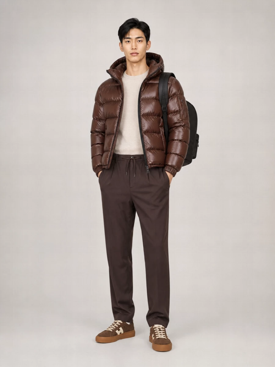 Herno Glossy Quilted Hooded Down Jacket