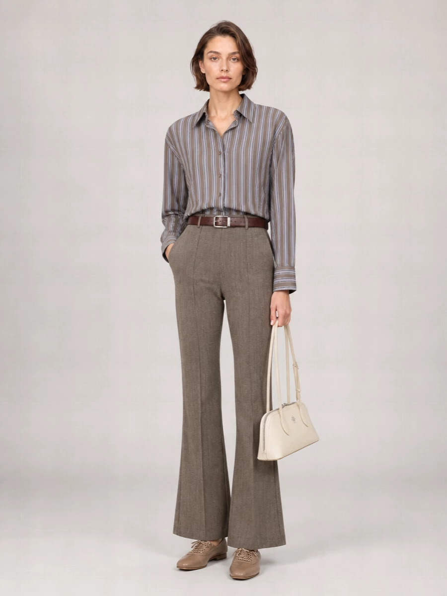 The Frankie Shop Silk Striped Shirt
