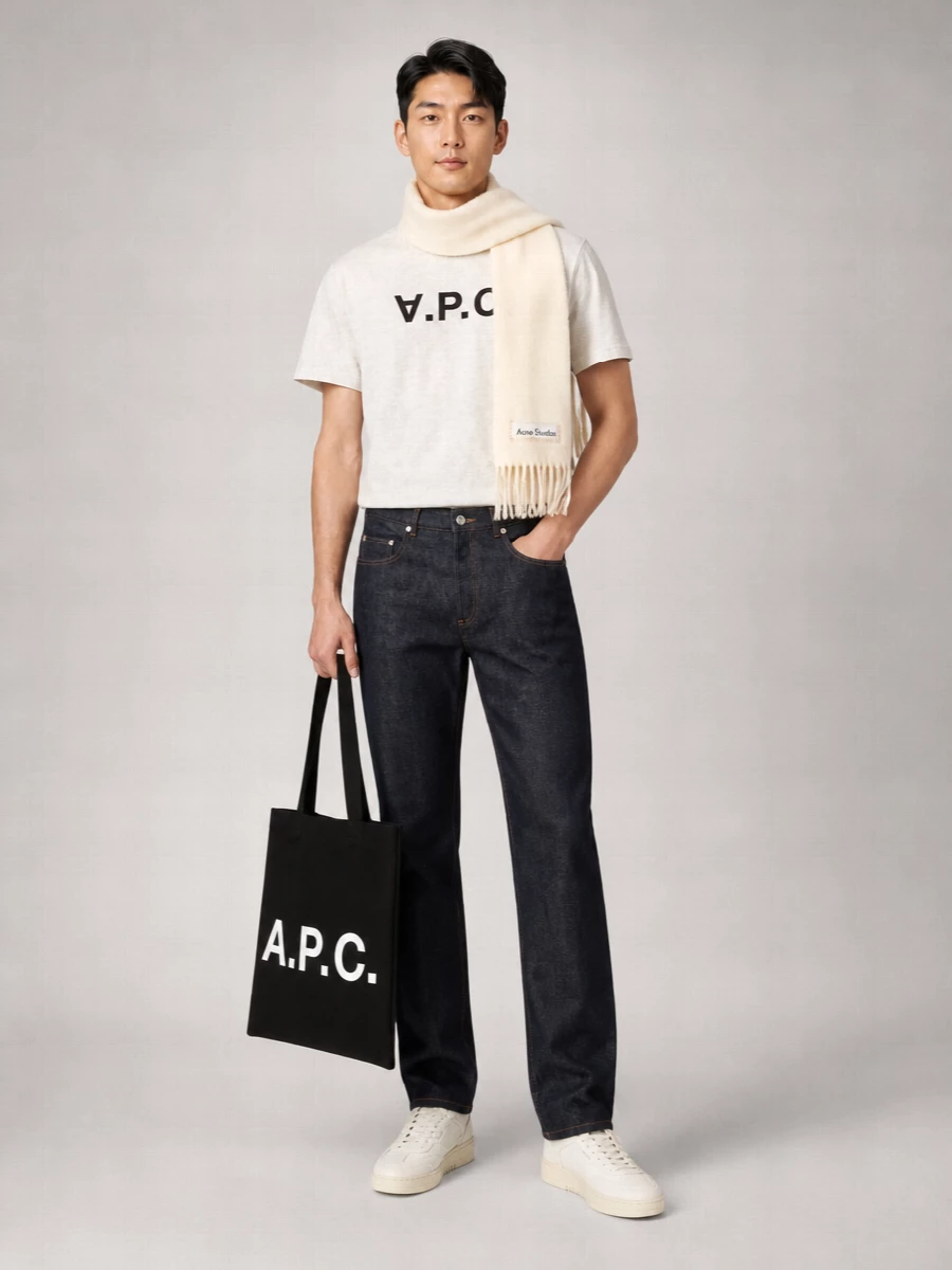 Acne Studios Alpaca Wool Skinny Fringed Scarf