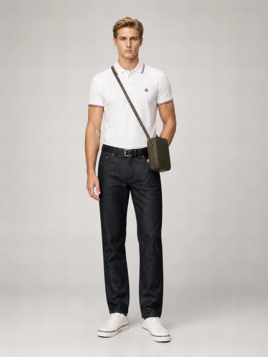 Moncler Cotton Short-Sleeve Polo Shirt