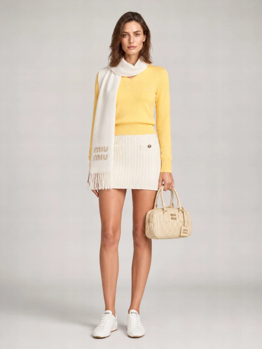 Miu Miu Wool Crewneck Sweatshirt