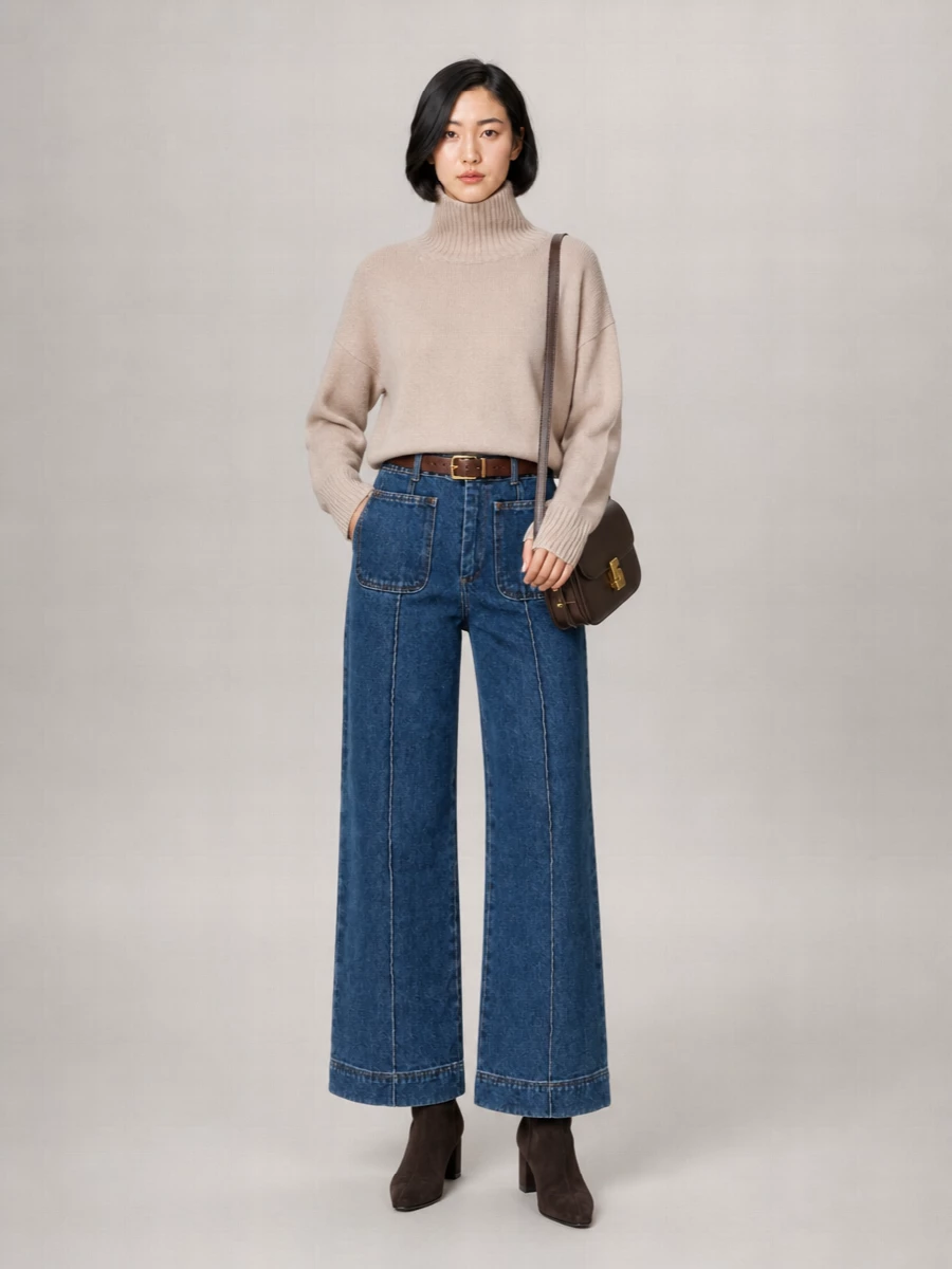 Soeur Denim Wide-Leg Jeans