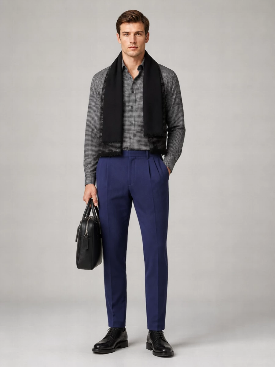 Giorgio Armani Cotton Regular-Fit Geometric-Print Shirt
