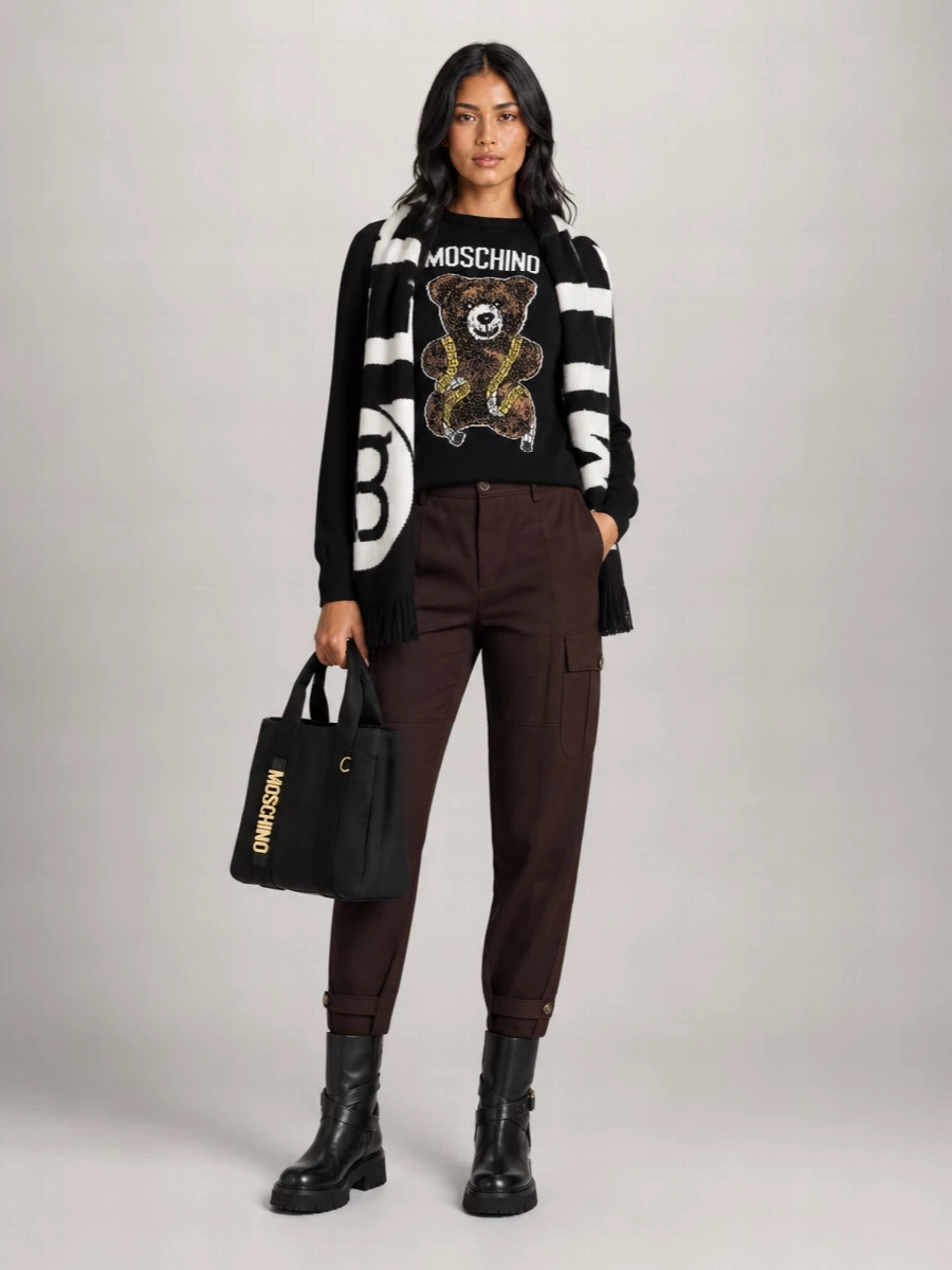 Burberry Embroidered Wool Scarf