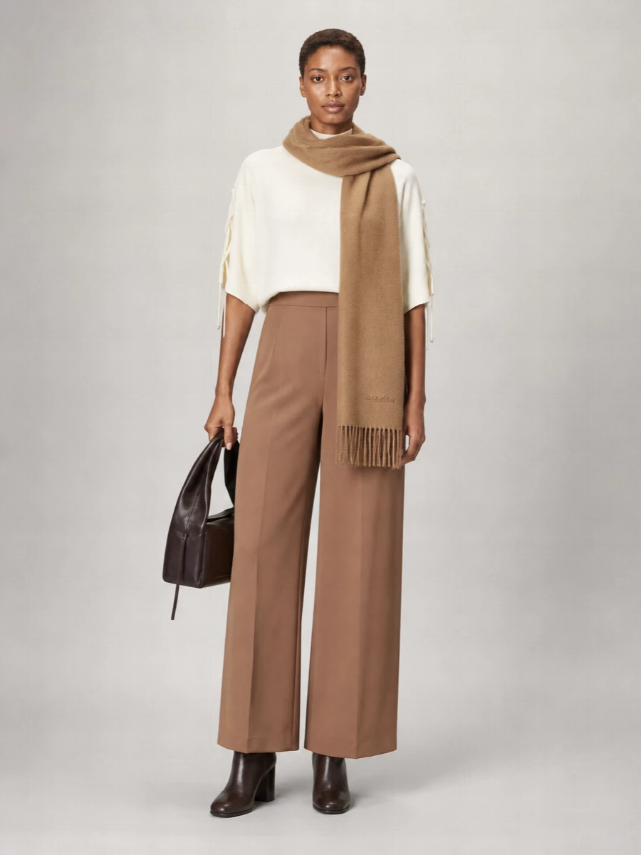 Max Mara Virgin Wool Short Sleeve Turtleneck Sweater