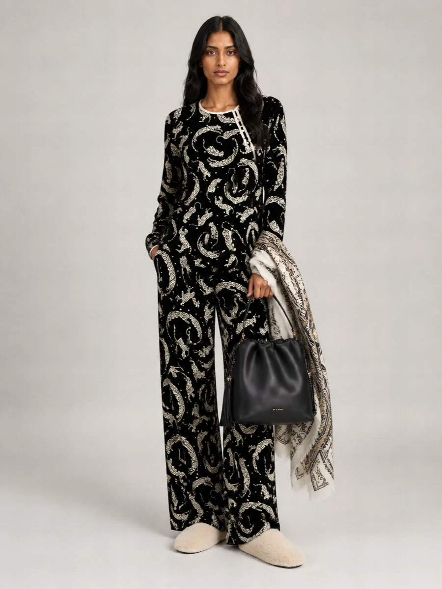 Forte Forte silk leopard-print wide-leg pyjama bottoms