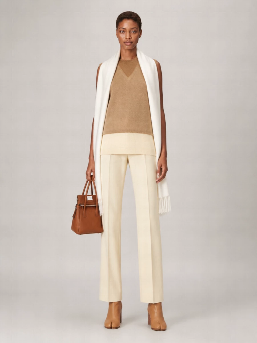 Maison Margiela Virgin Wool Ribbed Sleeveless Knit Vest