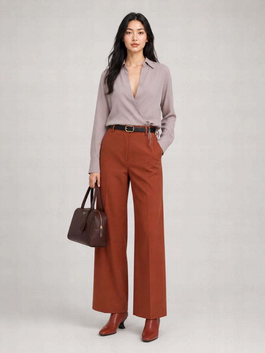 Dries Van Noten Silk Wide-Leg Trousers