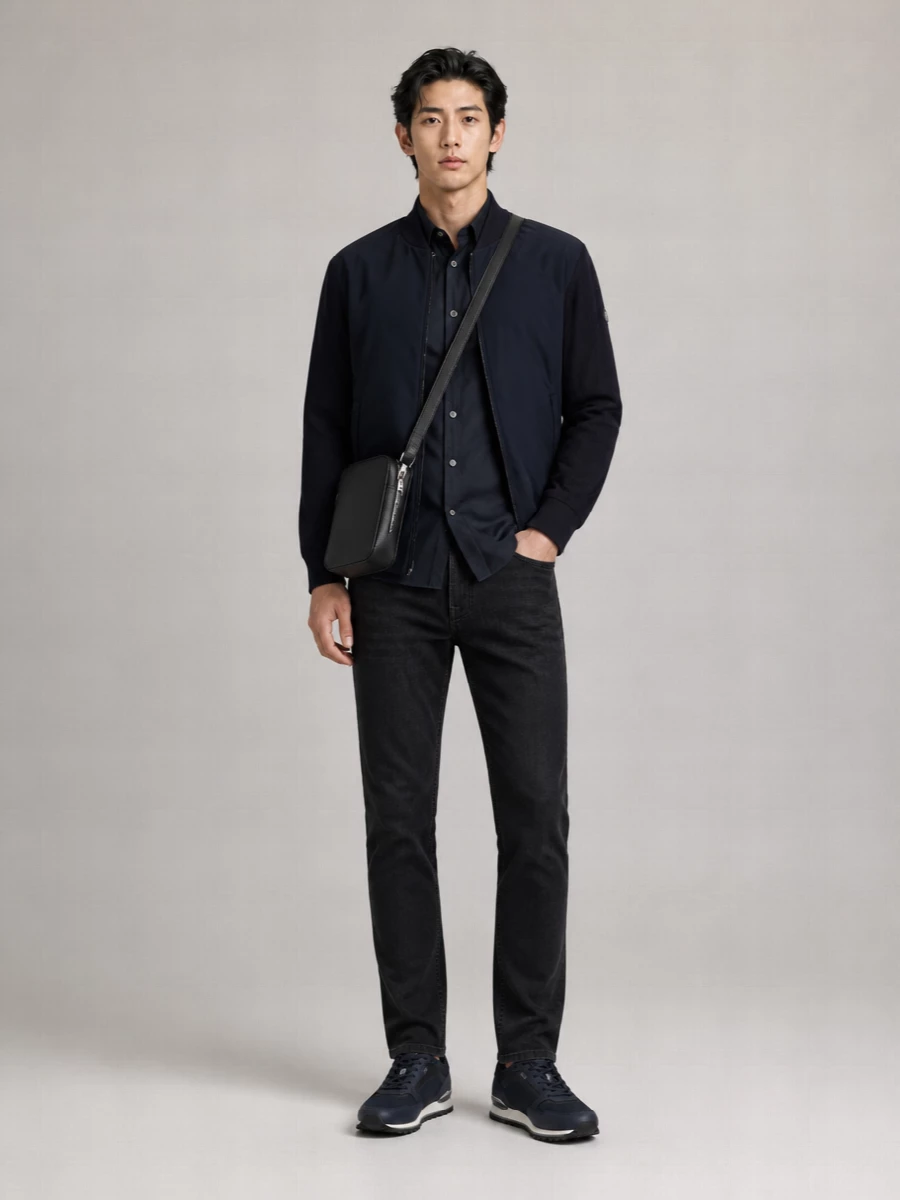 Boss Cotton Zip Single Breasted Coat