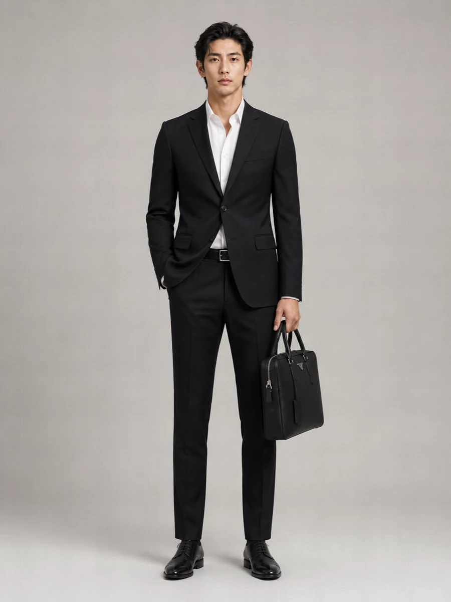 Lardini Virgin Wool Straight-Leg Tailored Trousers