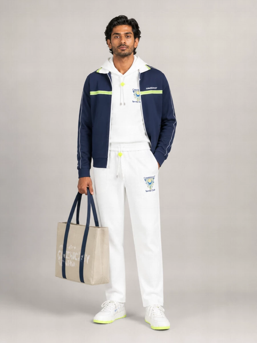 Casablanca Ribbed Zip Sweatshirt