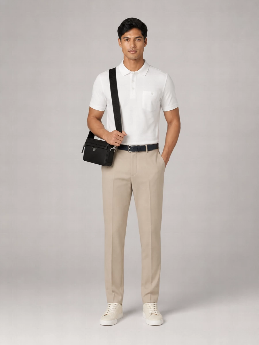 Emporio Armani Knitted Short-Sleeve Polo Shirt