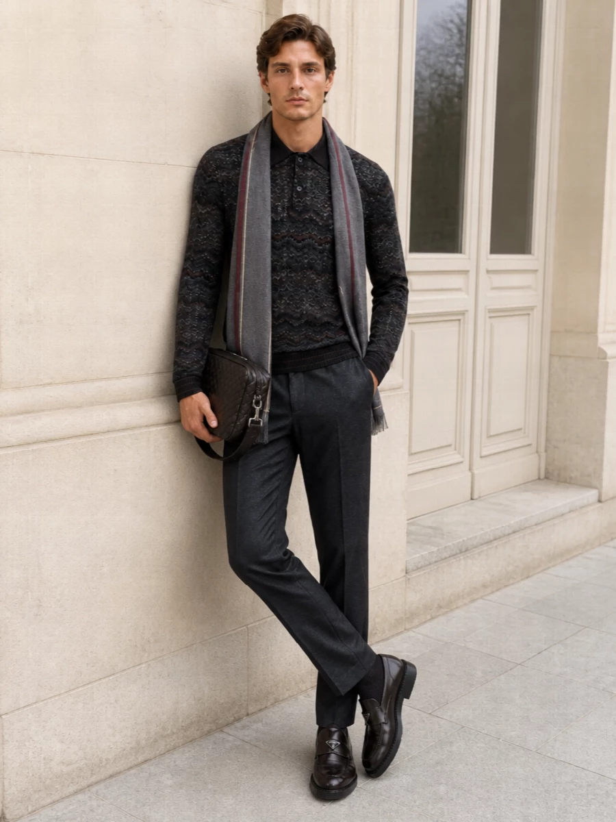 Missoni polo gucci trousers prada loafers