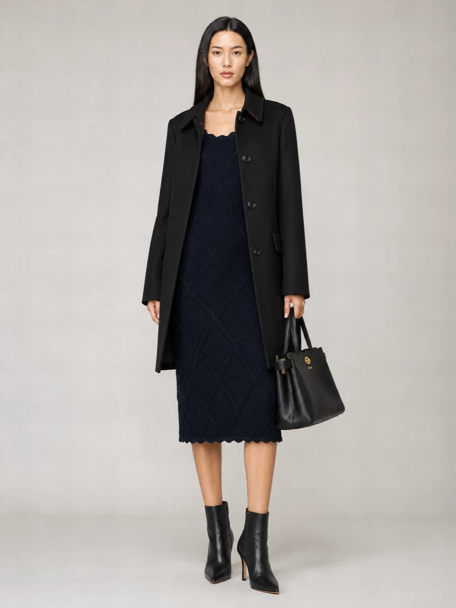 Burberry Cashmere Wool Tailored Coat