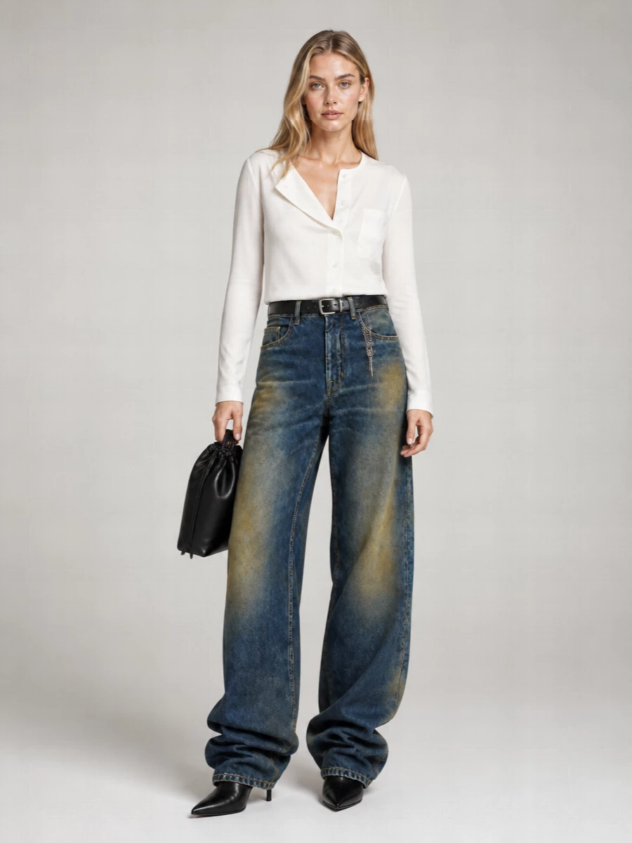 Ann Demeulemeester Leather Bucket Bag
