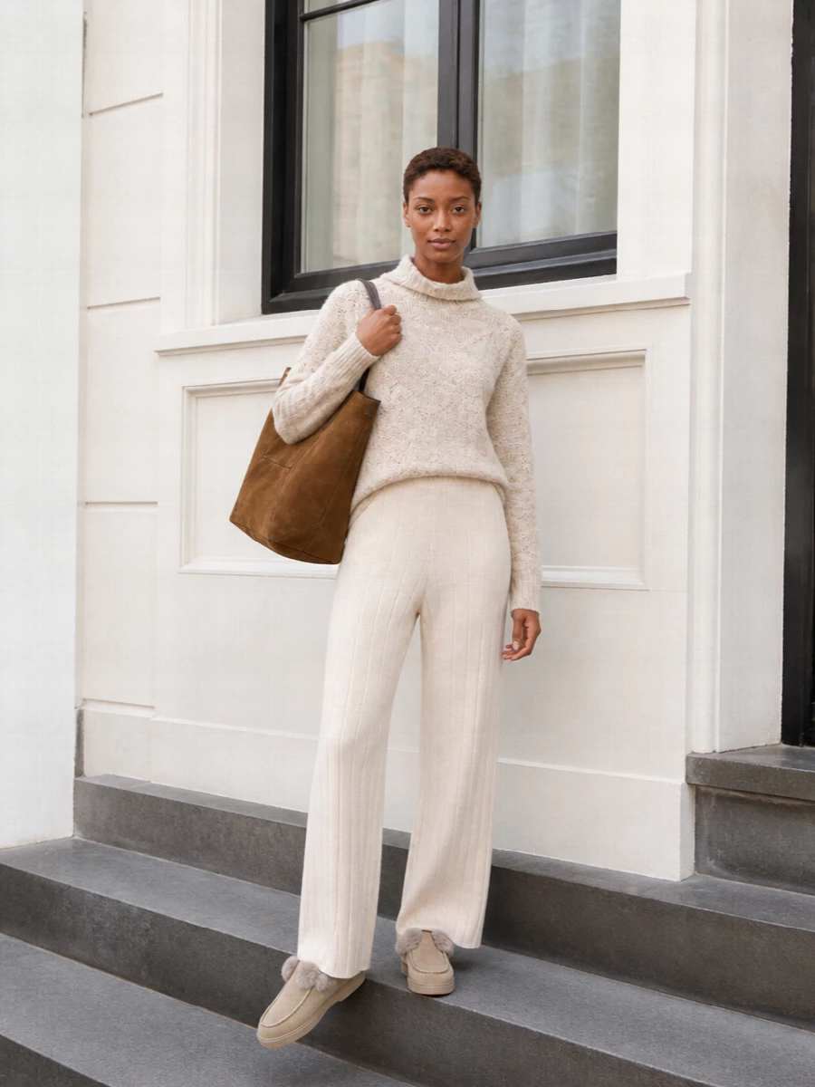Brunello cucinelli knit pants santoni slippers
