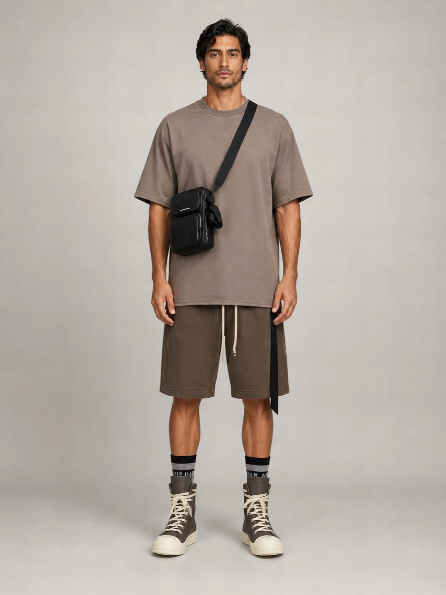 Rick Owens Drkshdw Wide Pusher Short Cargo Shorts