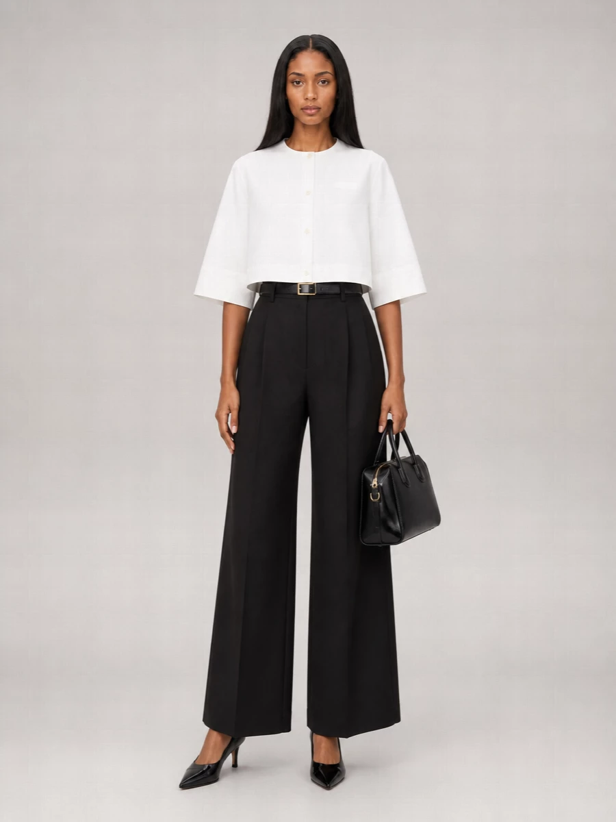 Givenchy Cropped Cotton Short-Sleeve Shirt