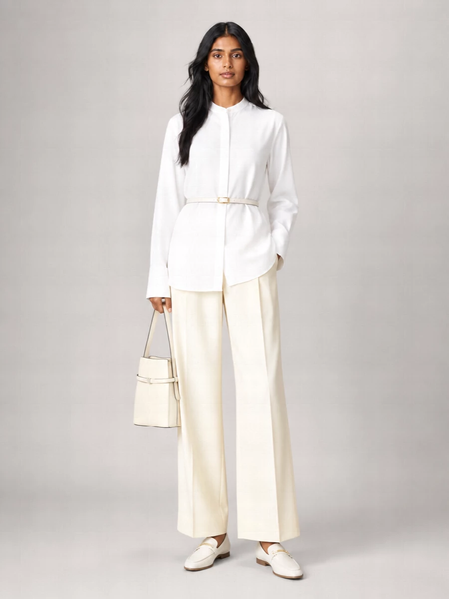 Totême Cotton Stand Collar Shirt