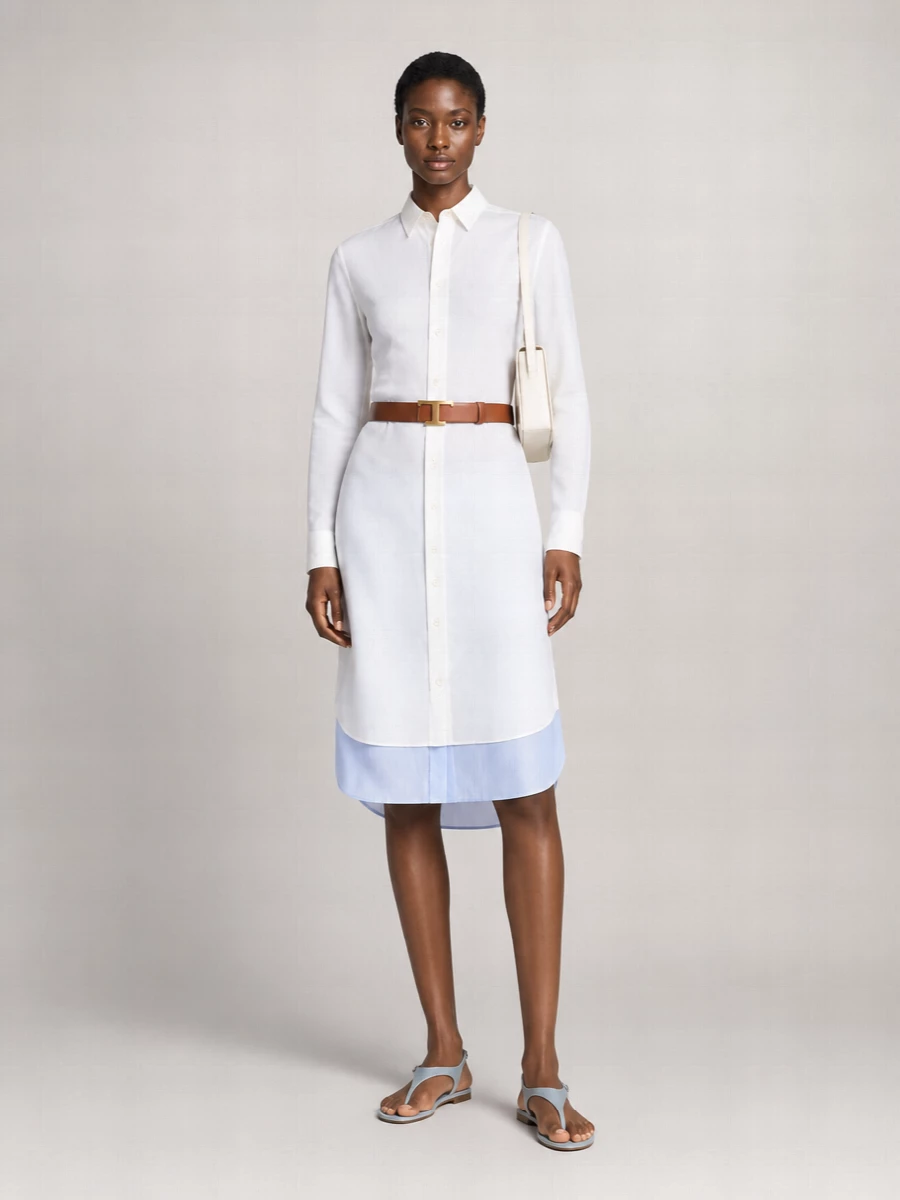 Loewe Silk Cotton Double Layer Dress