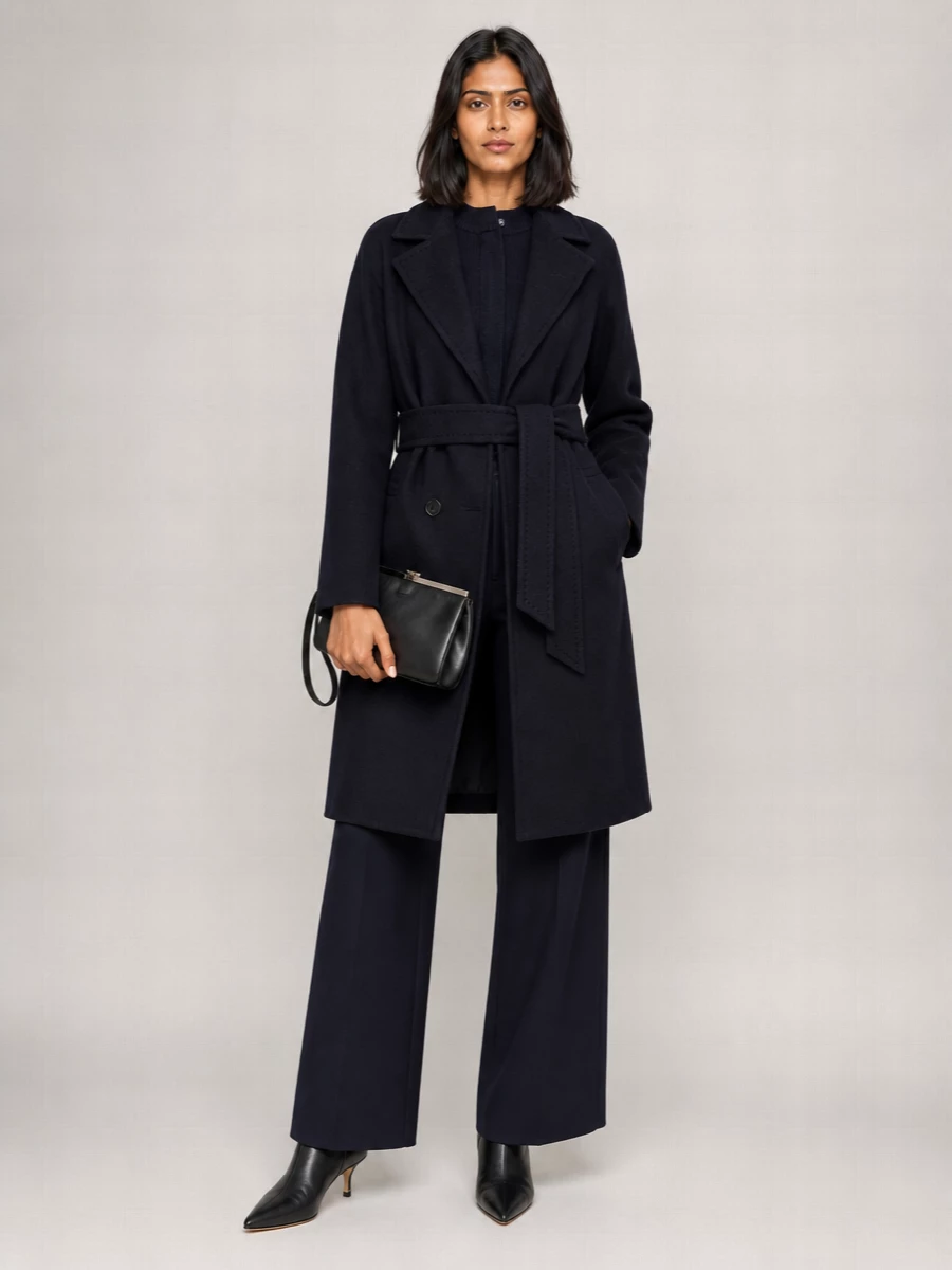 S Max Mara Cashmere Double-Breasted Midi Coat