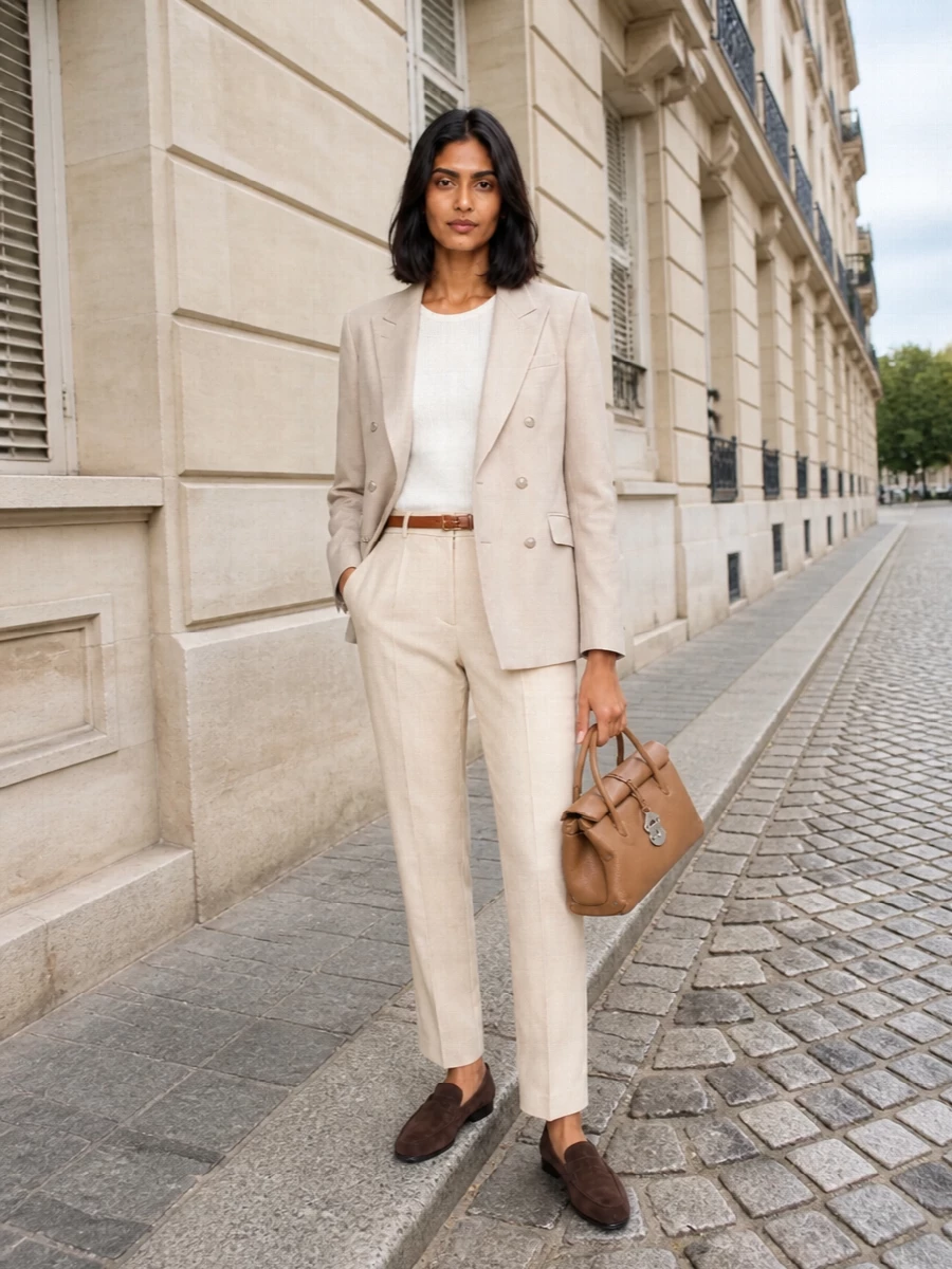 Tagliatore beige blazer cream circolo trousers