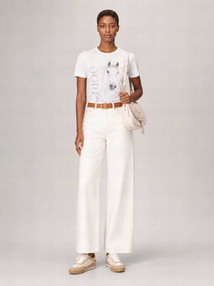 Chloé Organic Cotton Short Sleeve T-Shirt