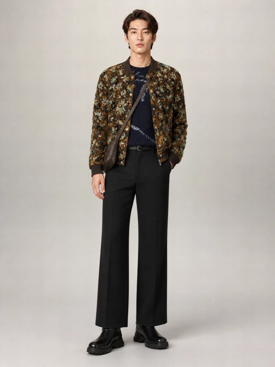 Dries Van Noten Embellished Bomber Jacket